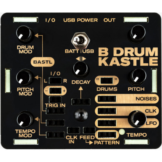 Bastl Instruments BESTIE Compact Battery Powered Stereo Mixer with  Overdrive and Feedback